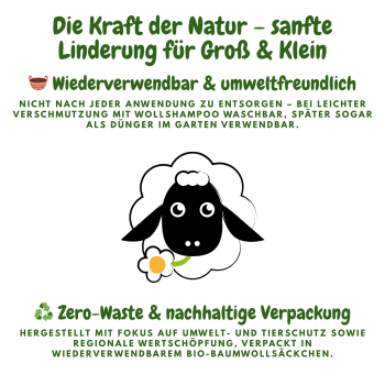 Preview: Bio-Heilwolle, kbT (500 g verpackungsfrei) Preview: Bio-Heilwolle, kbT (500 g verpackungsfrei)
